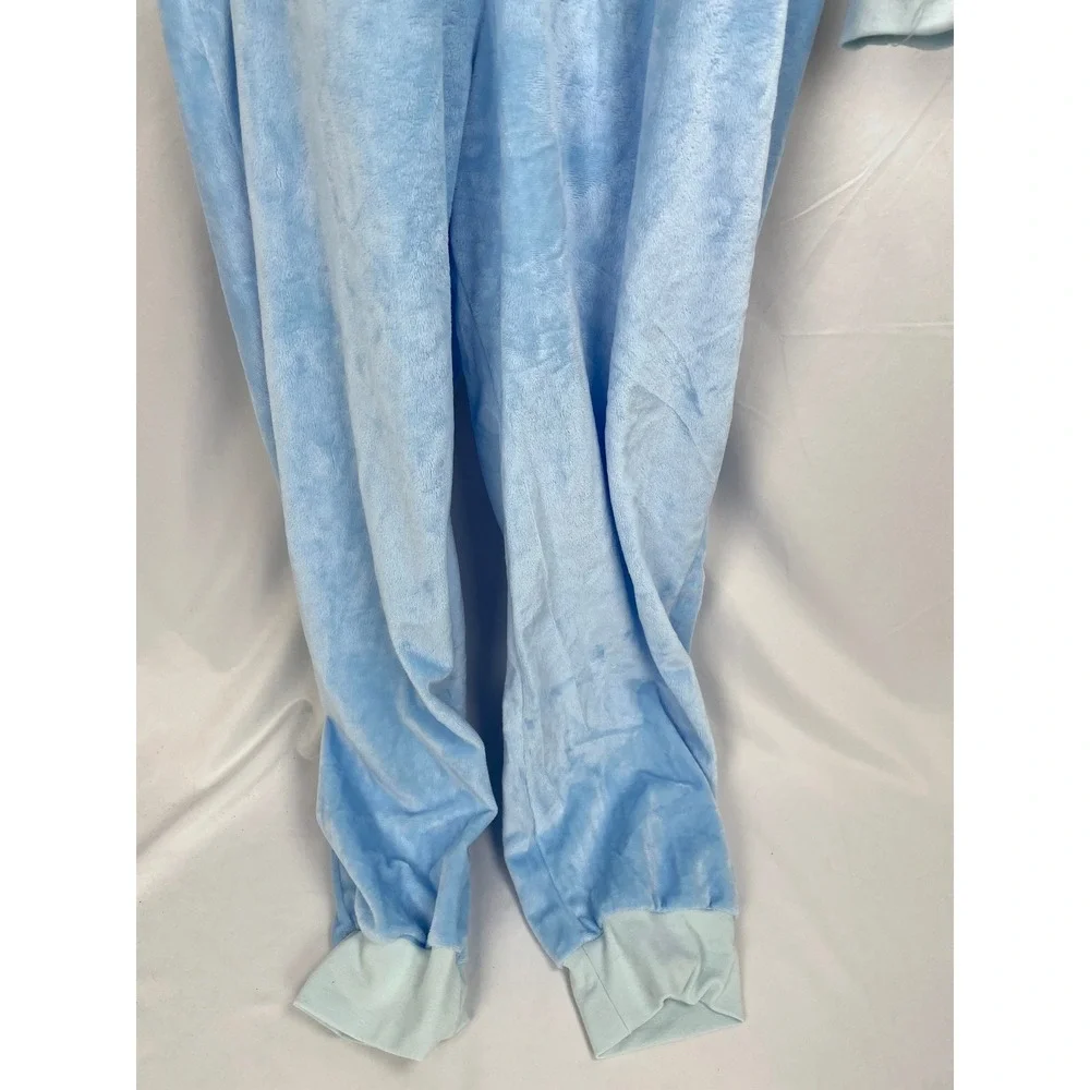 Spirit Halloween Adult L/XL Bluey Bandit Costume Blue Plush Jumpsuit Dress-Up - Picture 3 of 9